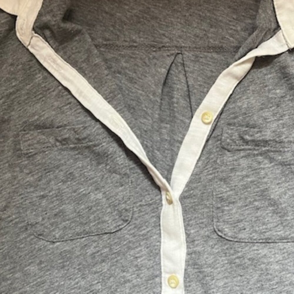 Loft Petite Collared Button Down Utility Shirt - image 8